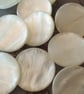 7 8" 23mm 36L Polyester Pearl Shank Buttons Rare now x 4 Buttons - Image 1