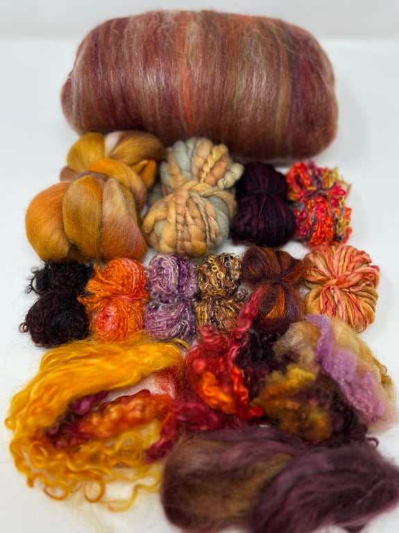 Scarf Kit: Autumn Chestnut Luxury Textured Wool Felt Scarf Kit