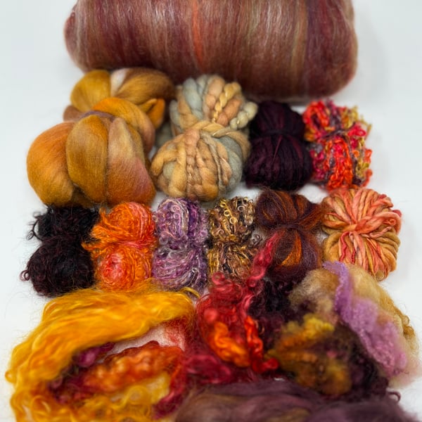 Scarf Kit: Autumn Chestnut Luxury Textured Wool Felt Scarf Kit