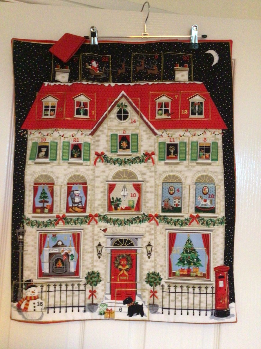 Christmas Advent Calendar.Victorian town house.
