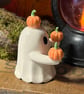Ceramic ghost pumpkin Juggling Boos! - Image 5
