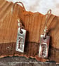 Silver 'Peace' Tag Earrings - Image 1