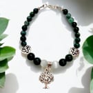 Moss Agate Crystal Bracelet