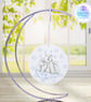 Polar bear mixed media hanging decoration. Polar bear ornament.  - Image 4