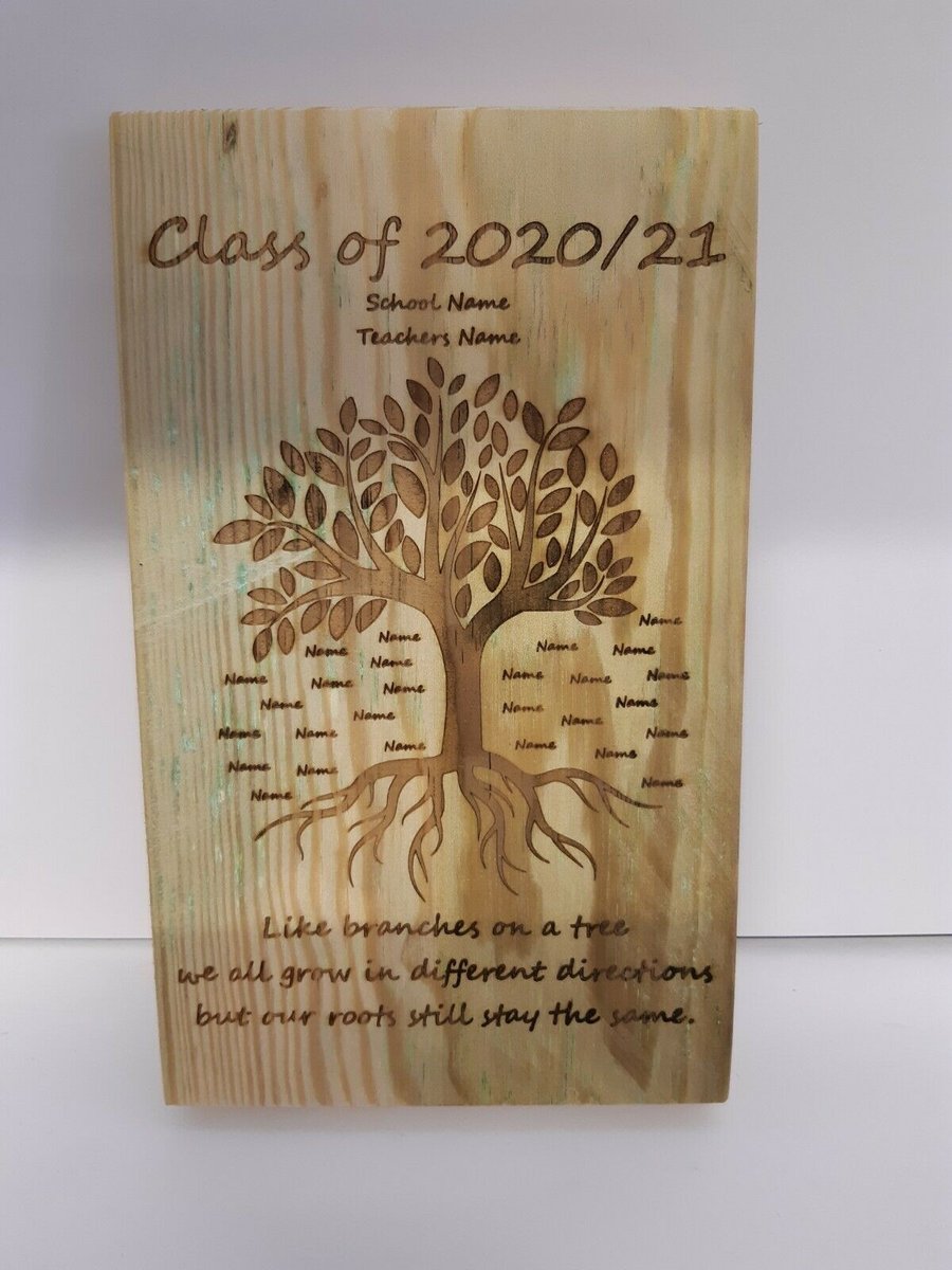 Teachers School Leavers Gift Present Personalised Wooden Plaque Pallet Wood