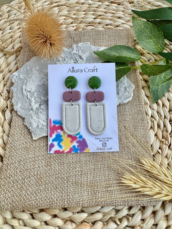 Mute Three Drop Earrings 