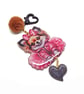 Chihuahua Bag Charm with Heart Clasp and Charm - Image 1