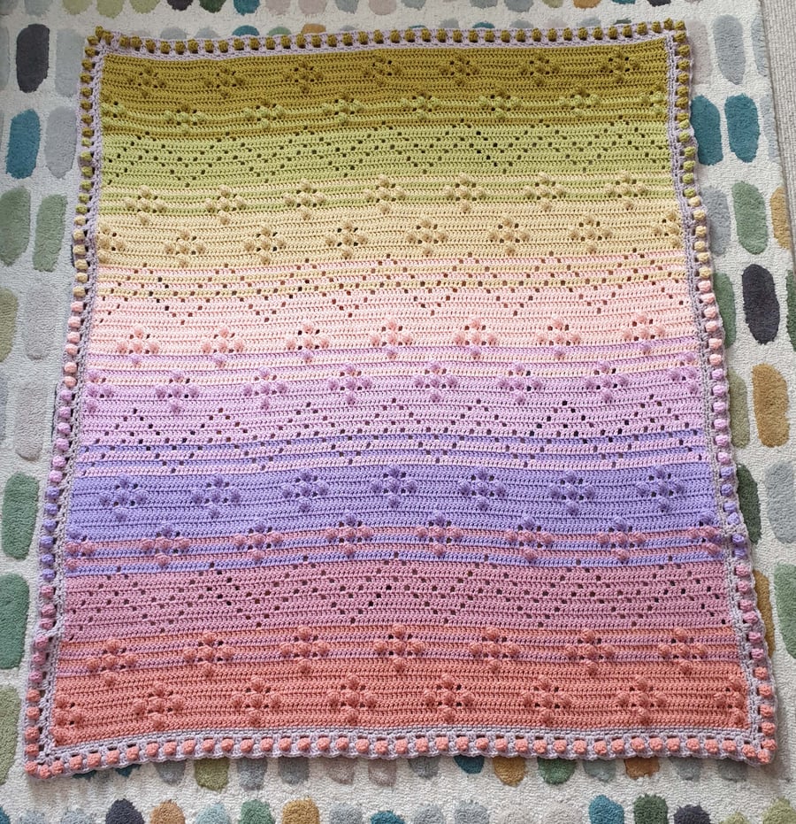 Desert Rose Crochet Baby Blanket