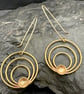 Filled Gold Earrings- Concentric Circles 