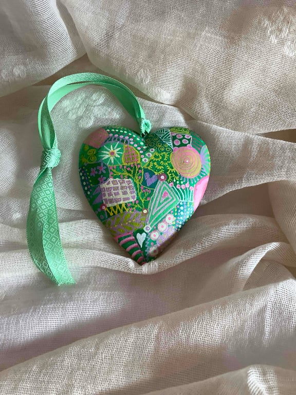 Spring in the air painted heart