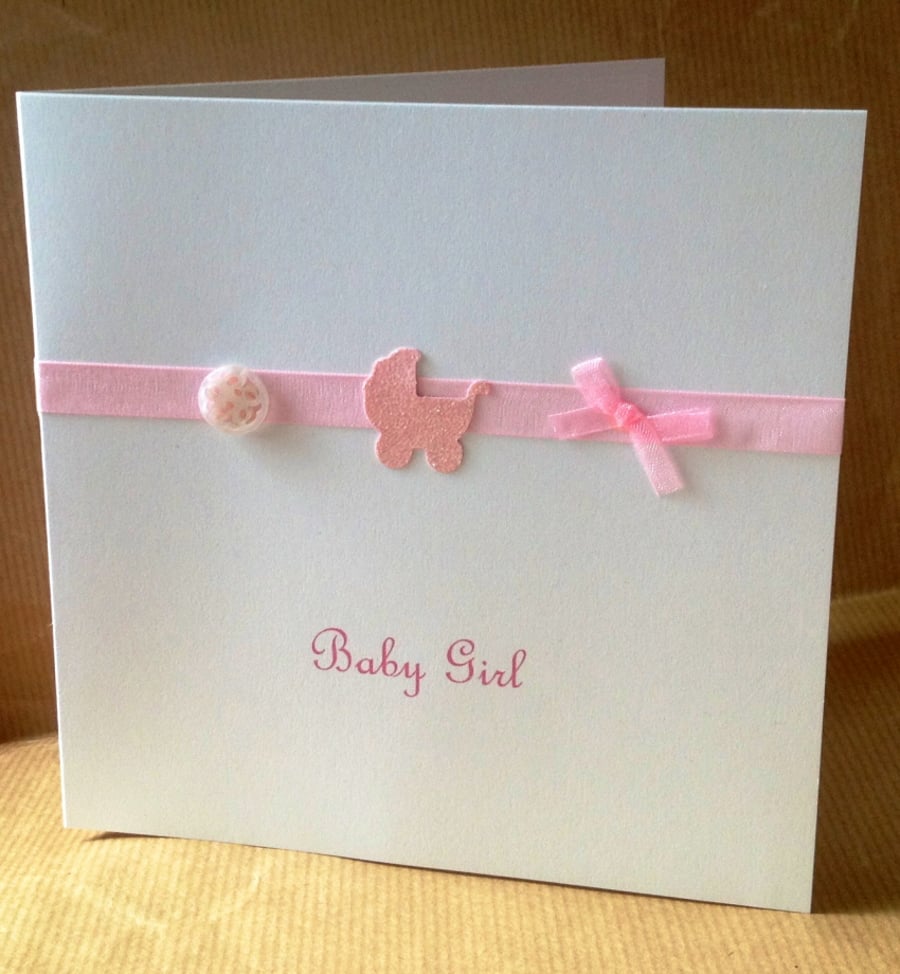 New Baby Boy or Girl Greeting Card - Handmade Card