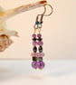 Amethyst And Hematite Earrings - Handmade In Devon - Image 2