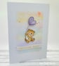 Teddy New Baby Card - baby congrats, new parents, grandparents - Image 3