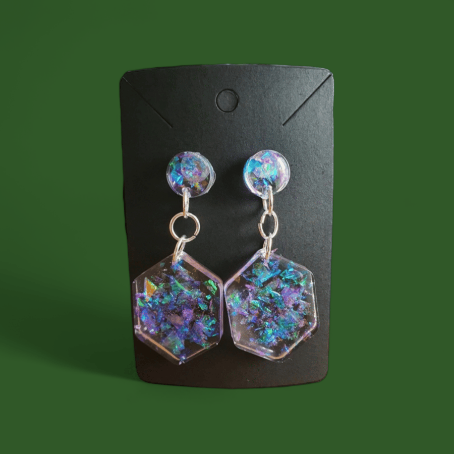 Handmade resin earrings 