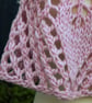 Chunky hand knit lace capelet in blossom pink 100% wool - design SB168 - Image 5