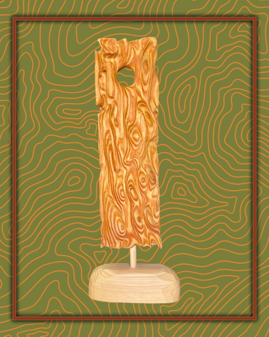 "Sediment" - abstract wooden sculpture 