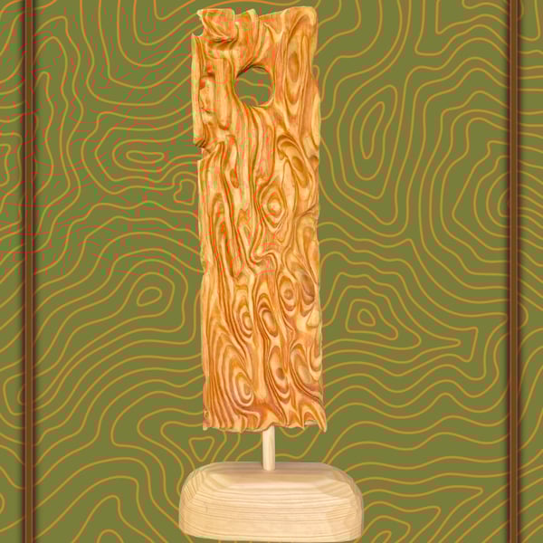 "Sediment" - abstract wooden sculpture 