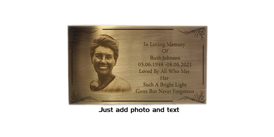 Brass Photo Plaque Border Style 5