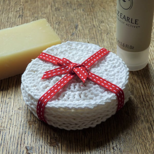 Pack of 5 Pure Cotton Face Scrubbies