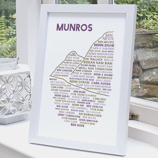 Munros print - A4 or A3