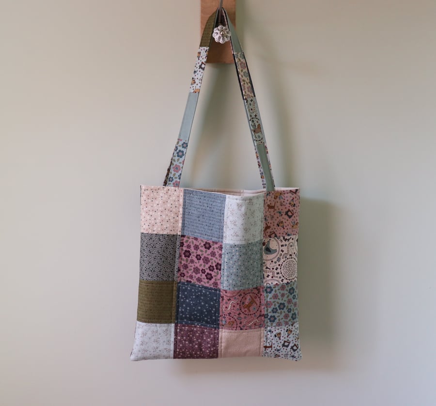 Quilted Patch Work Bag.