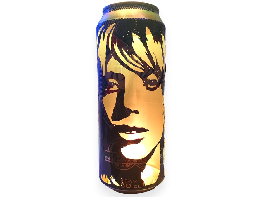 Lady Gaga Beer Can Lantern! The Fame Monster, Artpop Pop Art Portrait Candle Lam