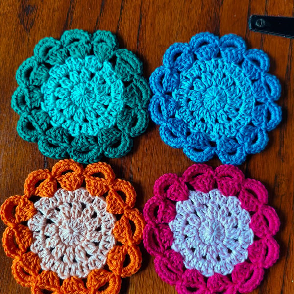 Crochet Coasters Lotus Flower