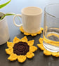 Pack of Four Crochet Sunflower Coasters - Image 3