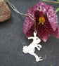 Bunny rabbit pendant in sterling silver - Image 4