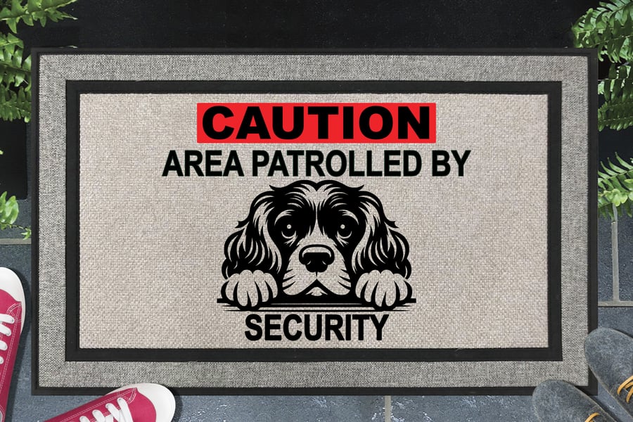 Cocker Spaniel Security Door Mat - All Weather Doormat - 45x70cm 