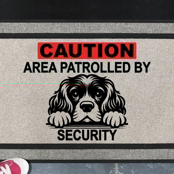 Cocker Spaniel Security Door Mat - All Weather Doormat - 45x70cm 