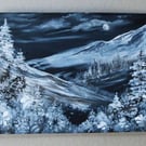 original art acrylic monochrome painting ( ref FA1 A1 )