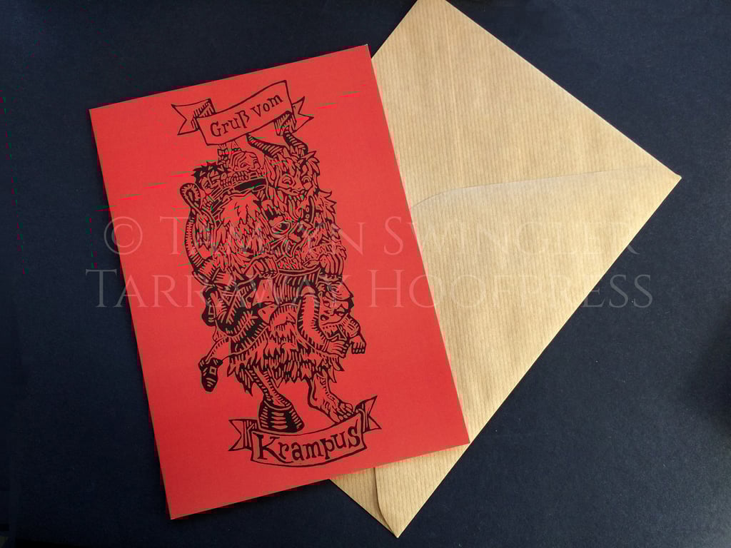 Season's Beatings - Gruss vom Krampus - A5 Greeting Card
