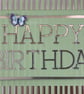 Mint and silver text Happy Birthday card - Image 3