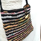 Large Crossbody Bag, Recycled Multicoloured Bag