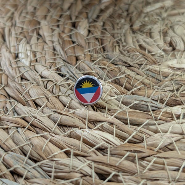 Antigua and Barbuda Flag Map Pin – Caribbean Travel Map Push Pin for Wooden Maps