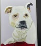 Original painting of a white dog 5x7" in acrylic pet portrait  - Image 5