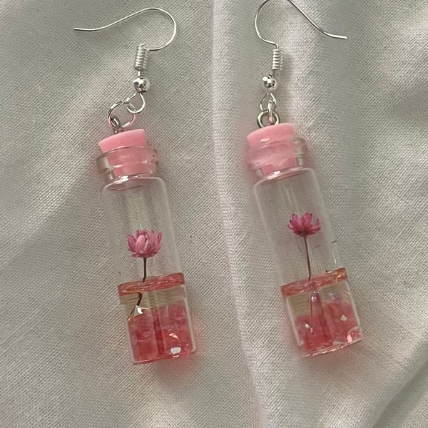 Musa - pink fairytale earrings