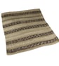 Hand Knitted Baby Blanket Green and Cream Fair Isle Pram Blanket 30x33 inches - Image 2