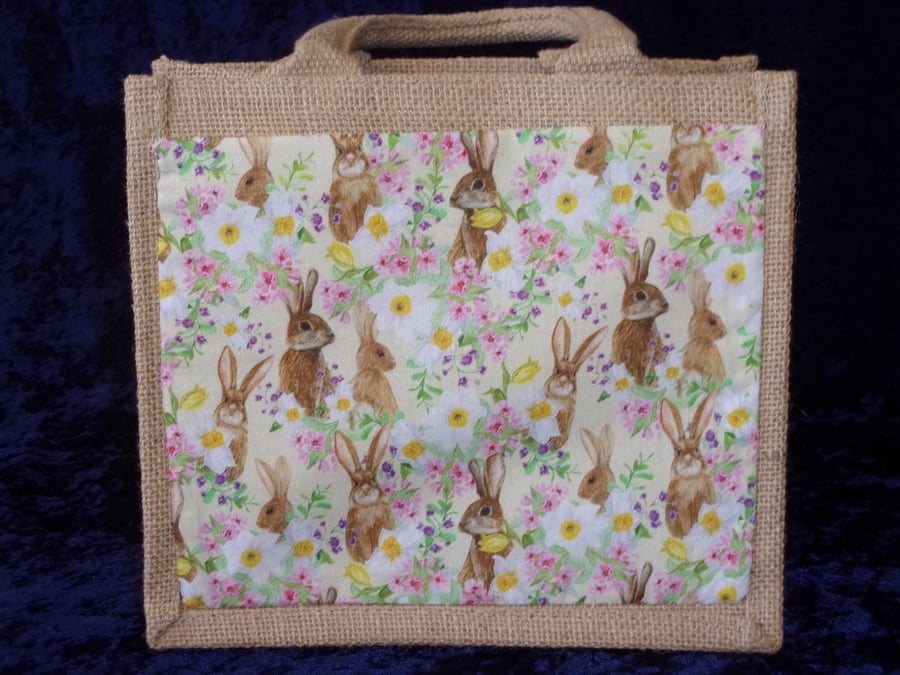 Spring Time Small Jute Bag