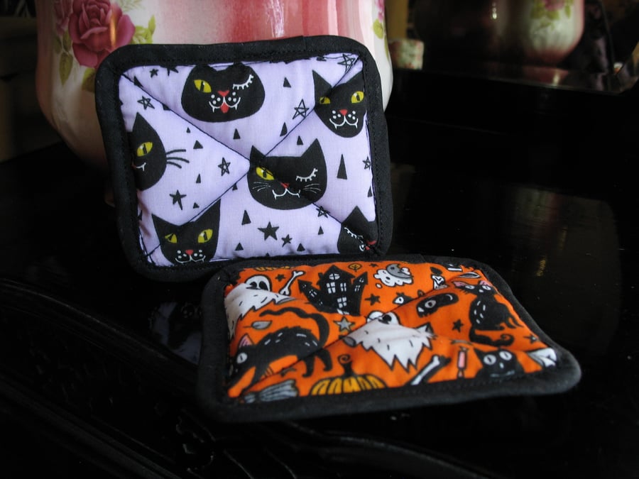 Set of two eco cellulose washing up sponges - Halloween 3 design