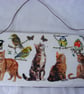 Cats and British birds decoupaged wall decoration. - Image 3