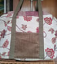 Floral tapestry carpet bag