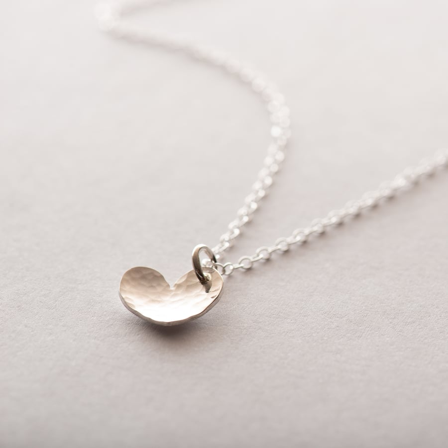 Customisable Hammered Heart Necklace