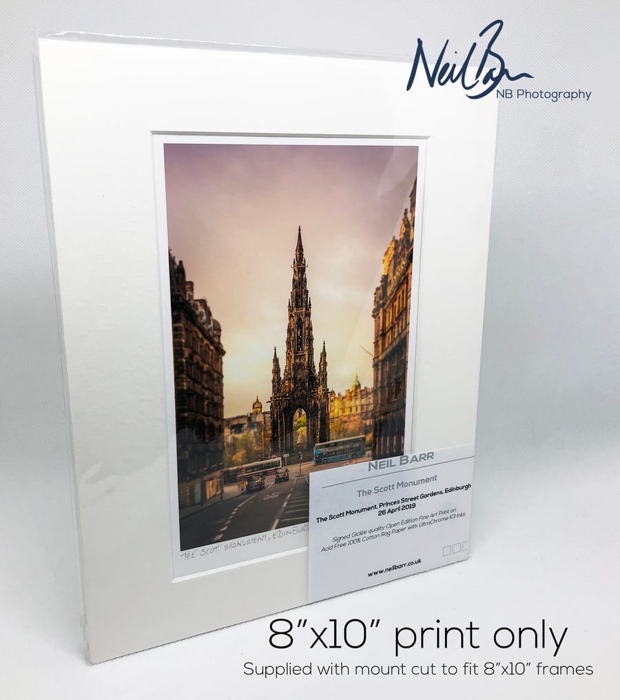 The Scott Monument Edinburgh Scotland - A5 (8" x 10") Unframed Print