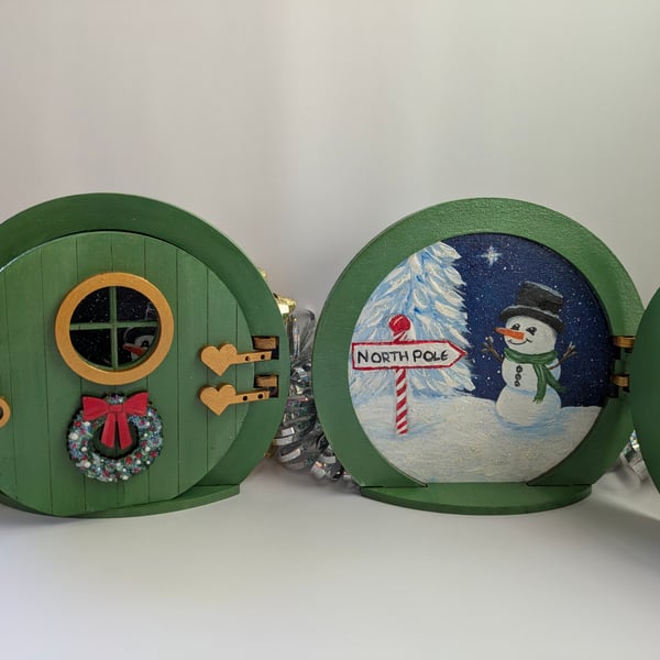 Opening Elf Door with Hand Painted Surprise Scene Inside