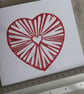 Handprinted heart greetings card - Image 7
