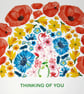 Thinking of you- rainbow flower card - Image 2