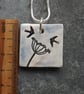 Handmade Ceramic Cow Parsley and swallows pendant - Image 3