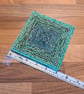 Large coaster with anti-slip feet - blue, green, and teal pattern - Image 2